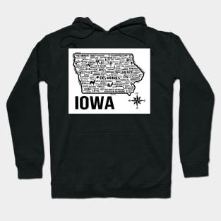 Iowa Map Hoodie